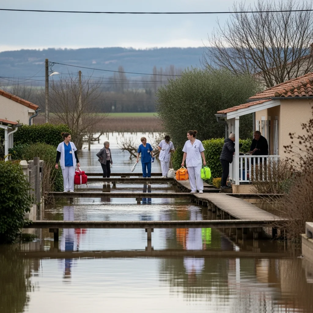 Medische zorg in Charente-Maritime bemoeilijkt door aanhoudende overstromingen