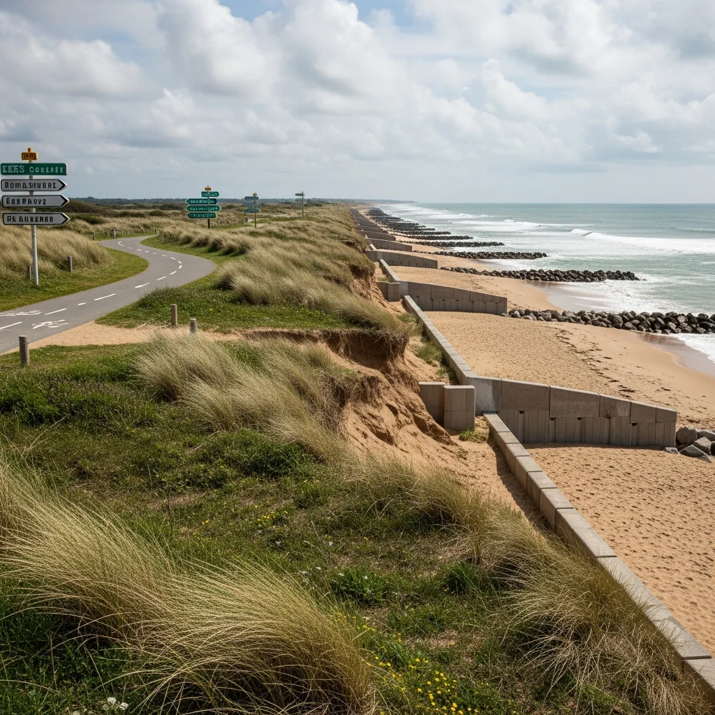Versnelde kusterosie dwingt Bidart tot variabele beschermingsmaatregelen