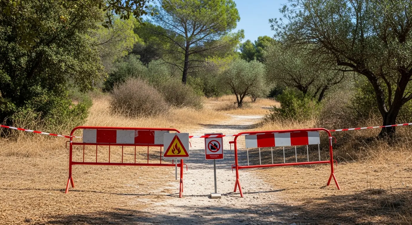 Meerdere bossen in Antibes hele augustus afgesloten door extreem brandgevaar