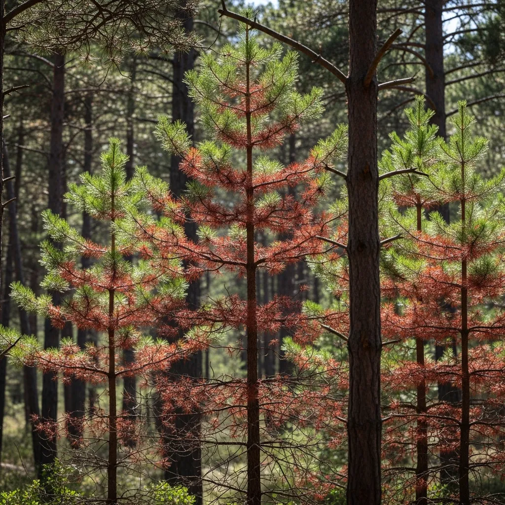 Bossen in Haute-Garonne zwaar getroffen door 'bandes rouges'-ziekte