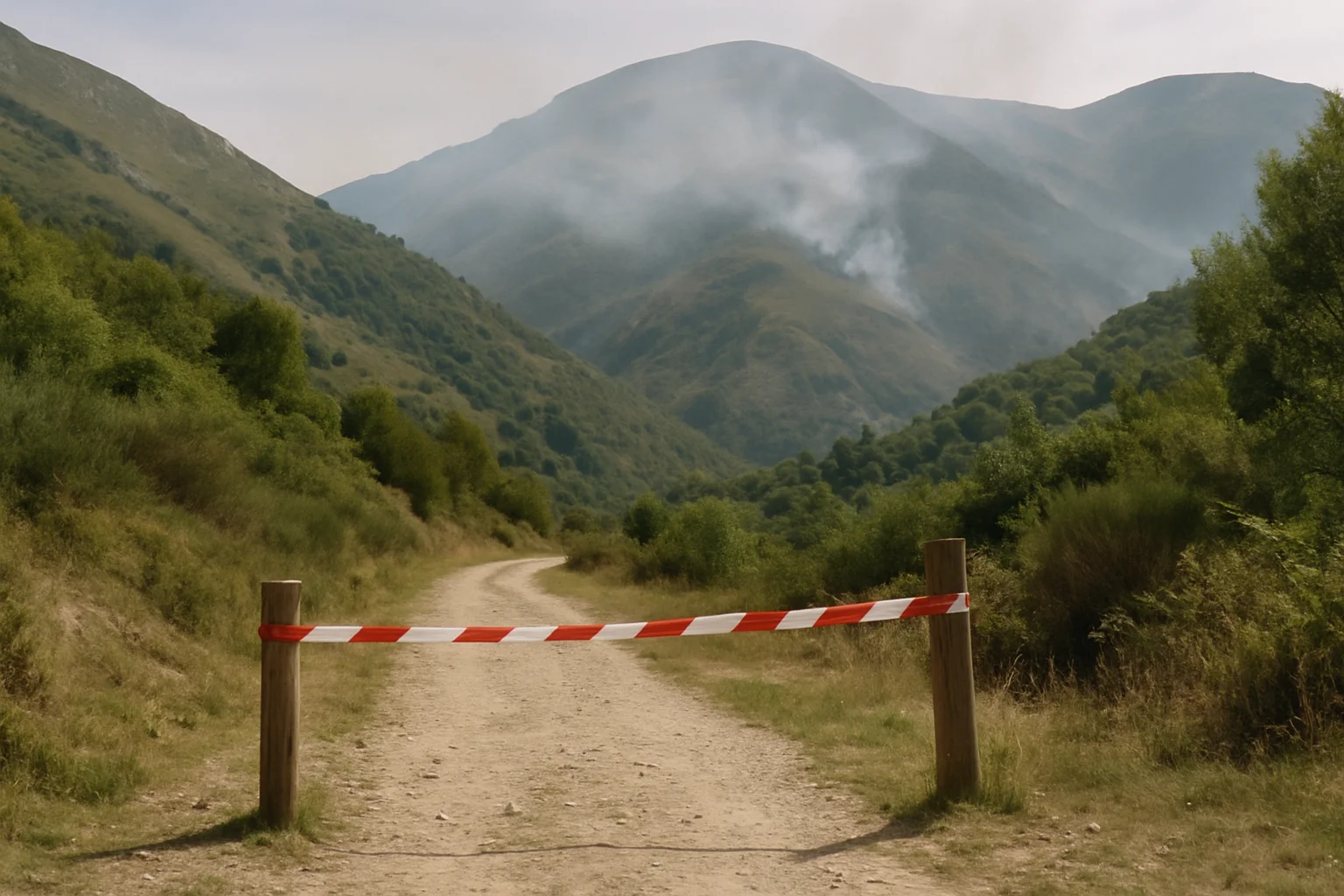 Wandelpaden afgesloten na natuurbrand bij Saurat in Ariège
