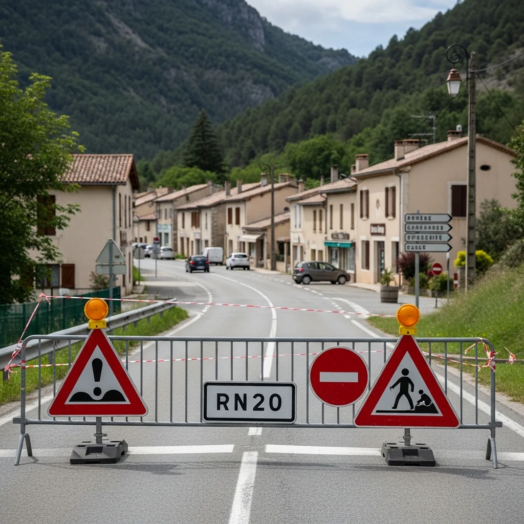 Langdurige afsluiting RN20 brengt dorpen in Ariège in isolement