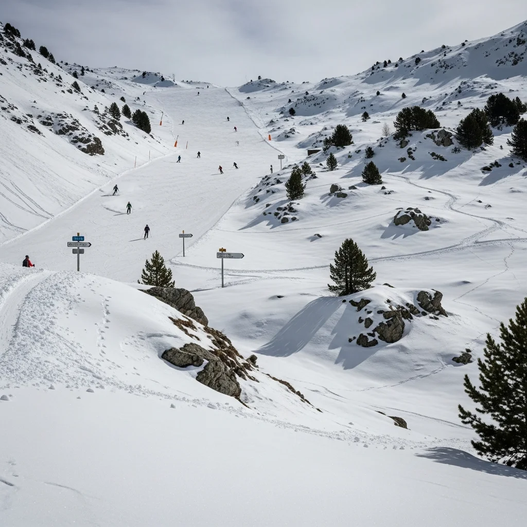 Late sneeuwval zorgt voor winterse taferelen in de Pyreneeën
