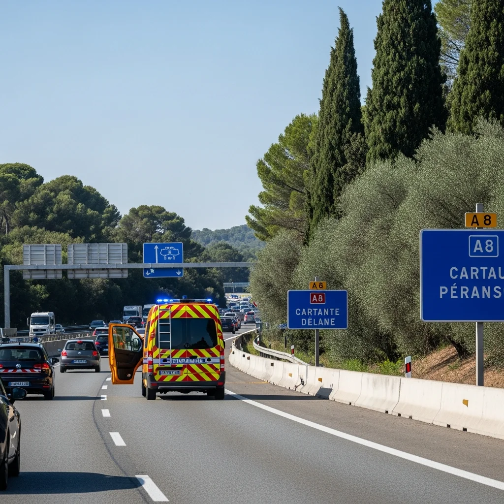 Interventievoertuig geraakt bij verkeersongeval op A8 nabij Cannes