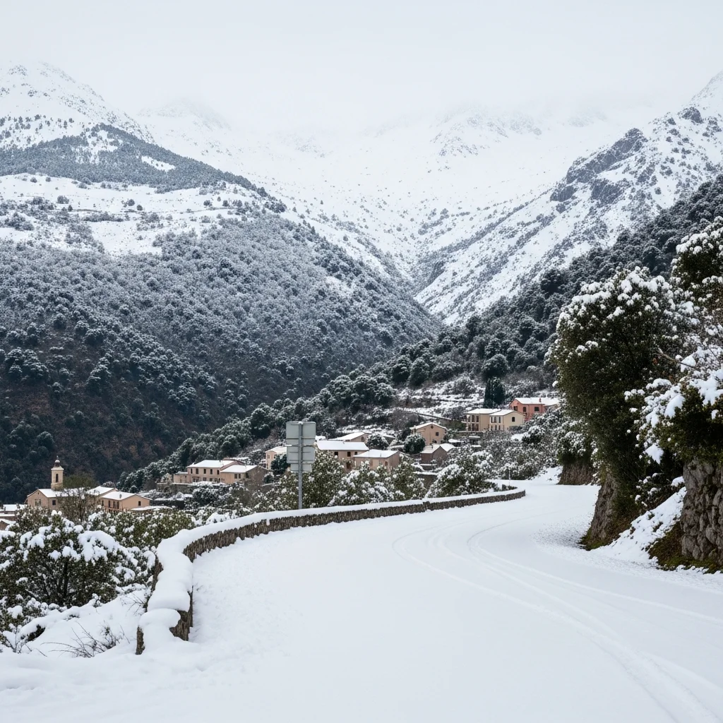 Ongebruikelijke sneeuwval in het achterland van Nice midden mei