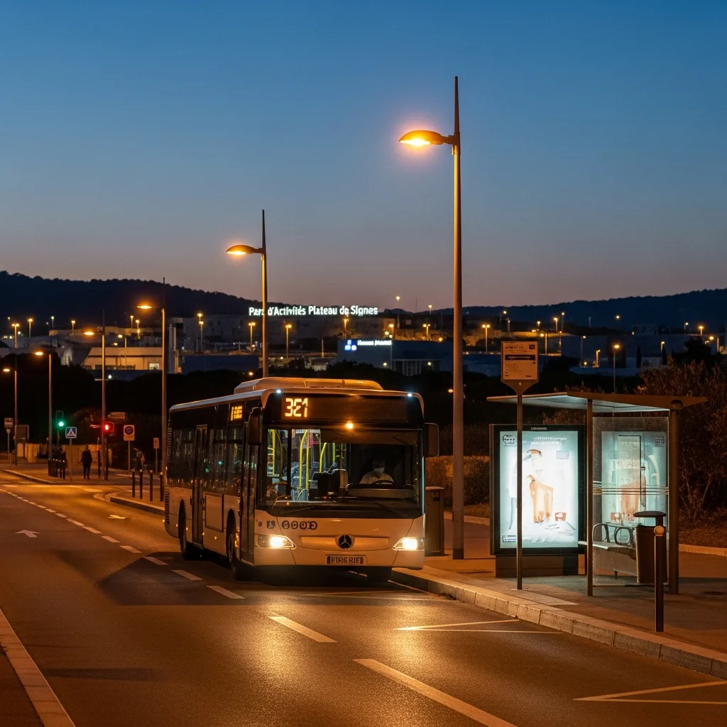 Meer avondritten op buslijn naar Parc d’Activités Plateau de Signes vanaf april 2026