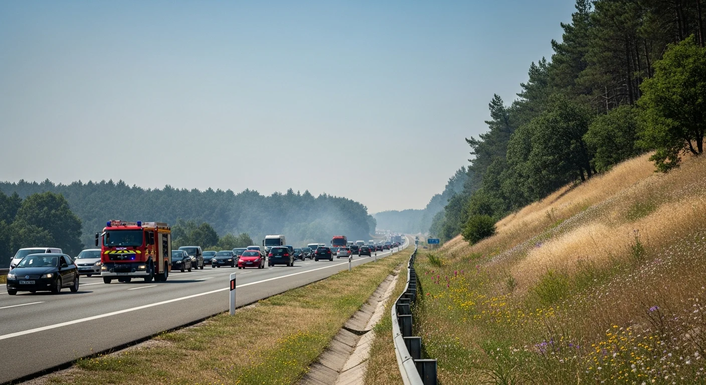 Bosbrand houdt A6 langer afgesloten rond druk vakantieweekend