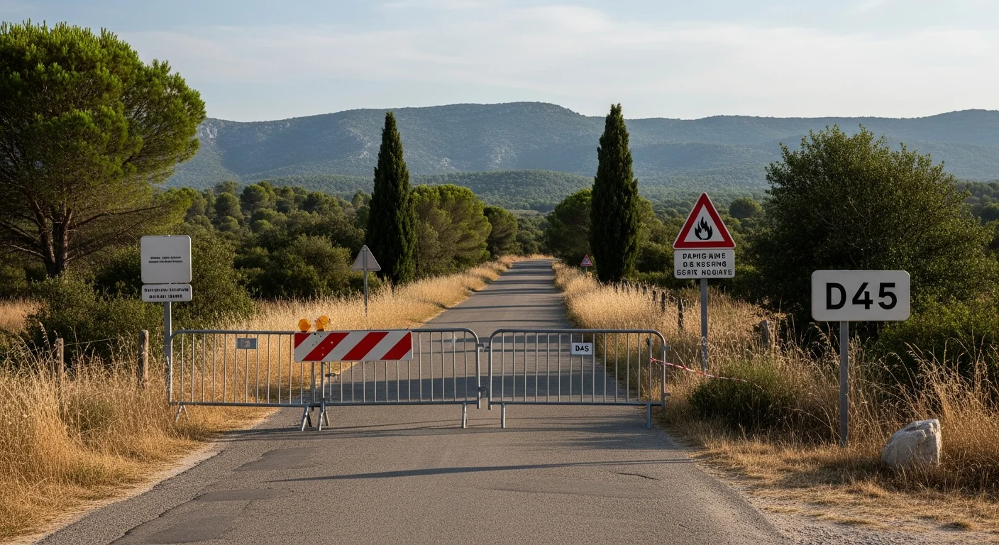 Route tussen Châteauvert en Correns in de Var alweer dagen afgesloten door extreem brandgevaar