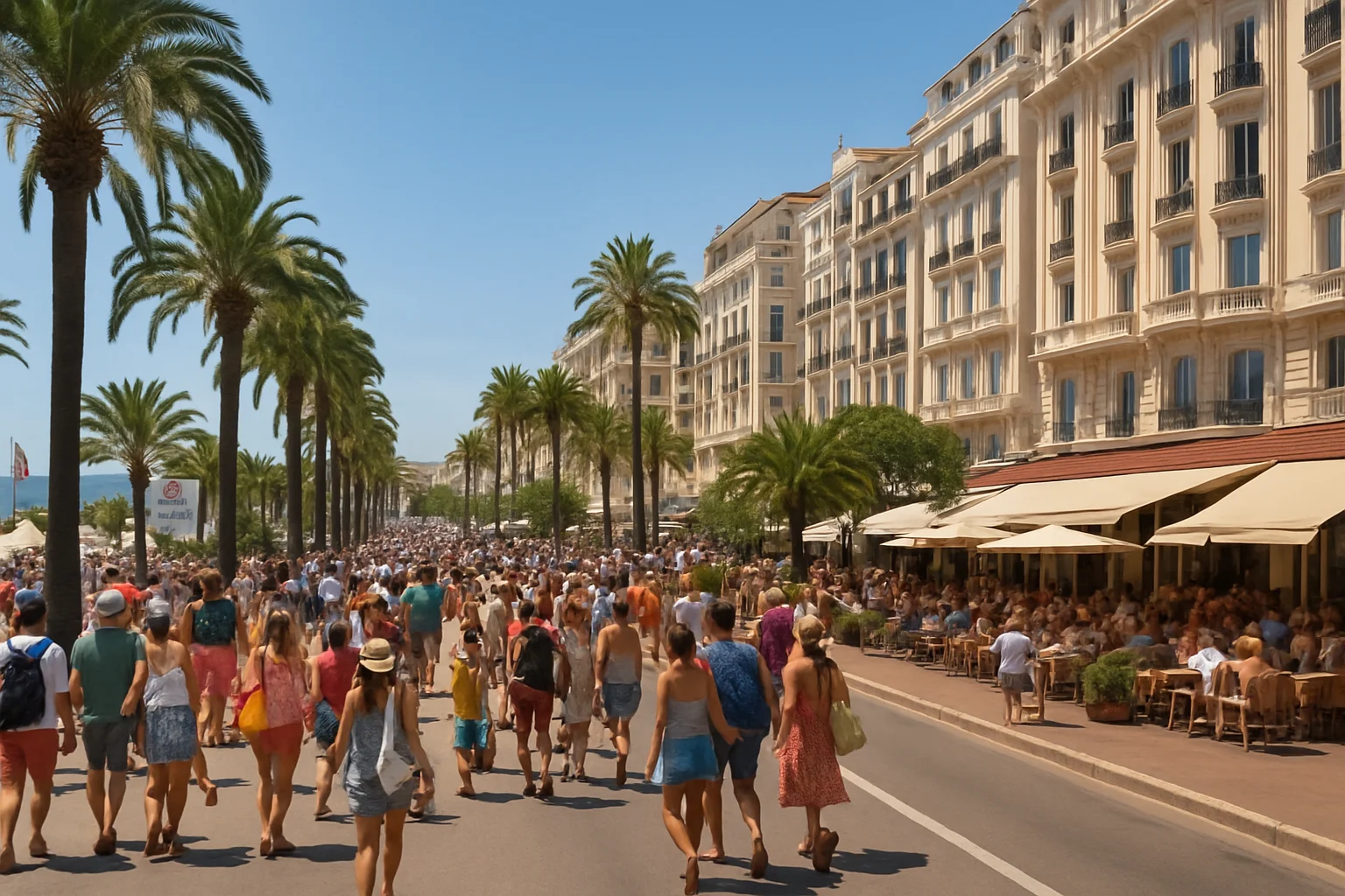 Hoge toeristenaantallen in Cannes tijdens zomer 2026 zichtbaar in cijfers