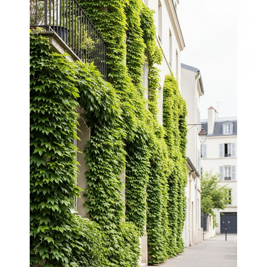 Groene gevels bieden verkoeling en energiebesparing in Franse woningen