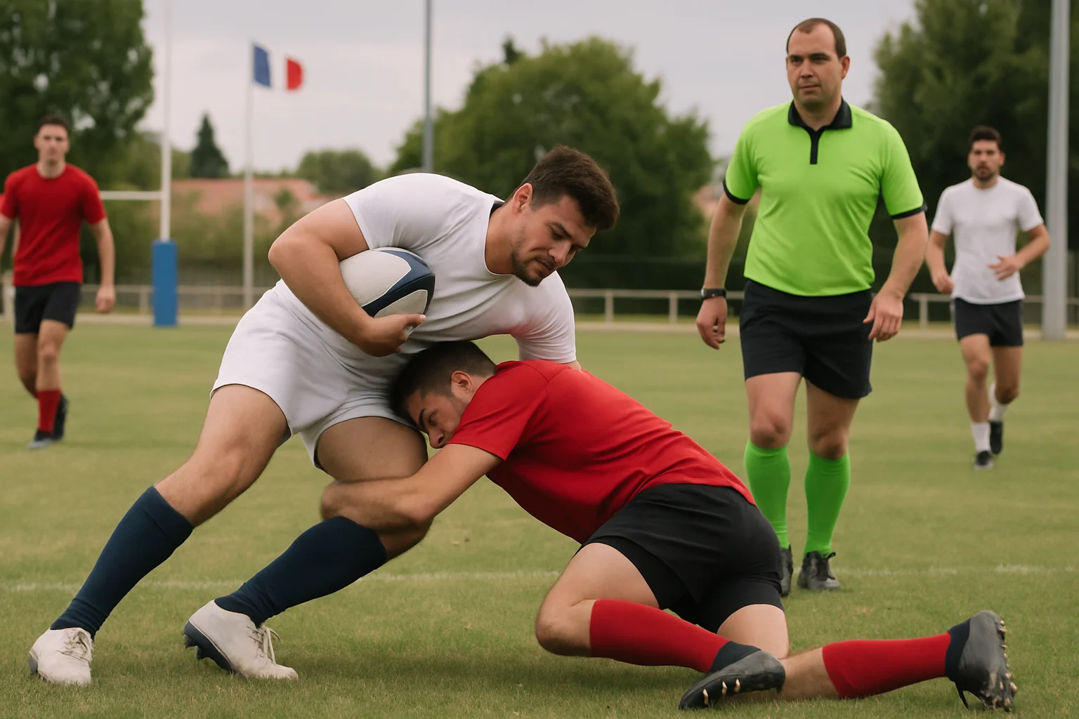 Officieel verbod op gevaarlijke rugby-tackles geldt direct in Frankrijk