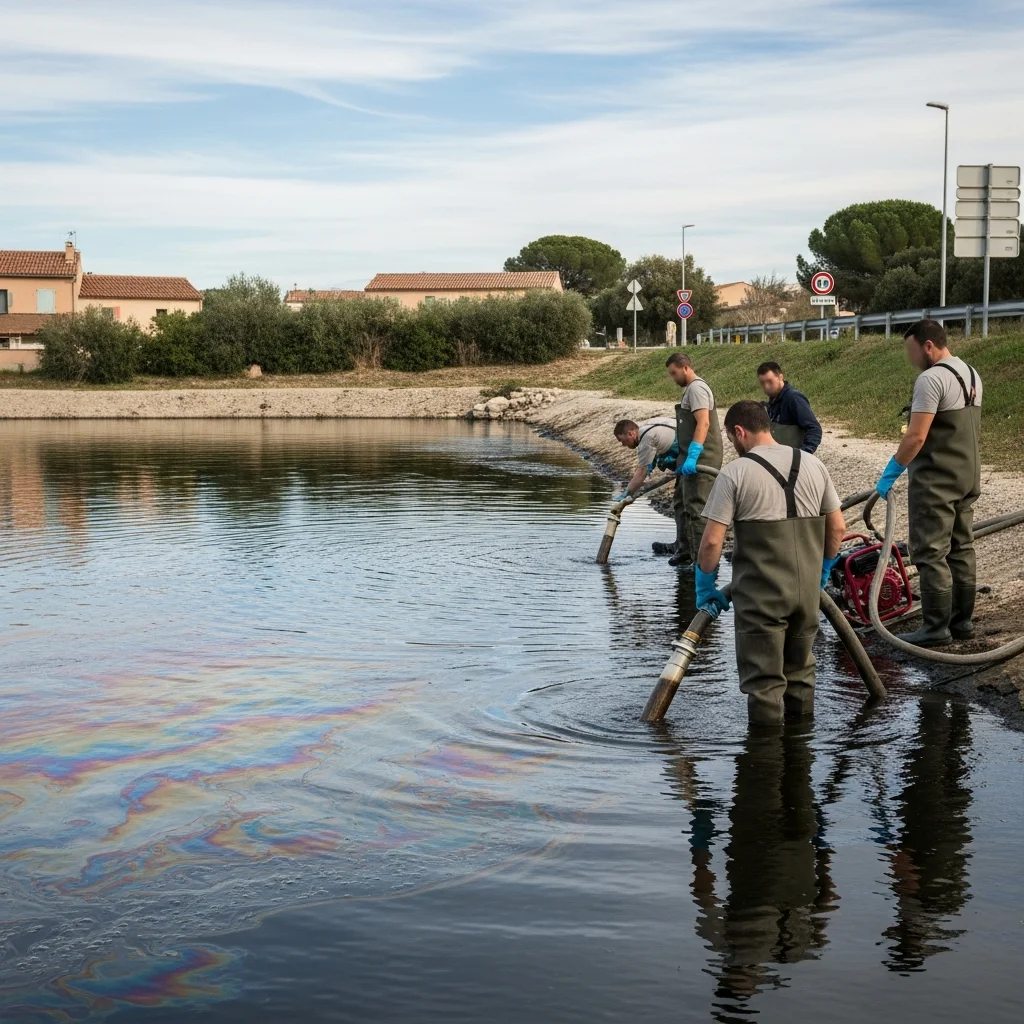 Brandstofvervuiling in waterbassin bij Aubagne, verantwoordelijke onderneming geïdentificeerd