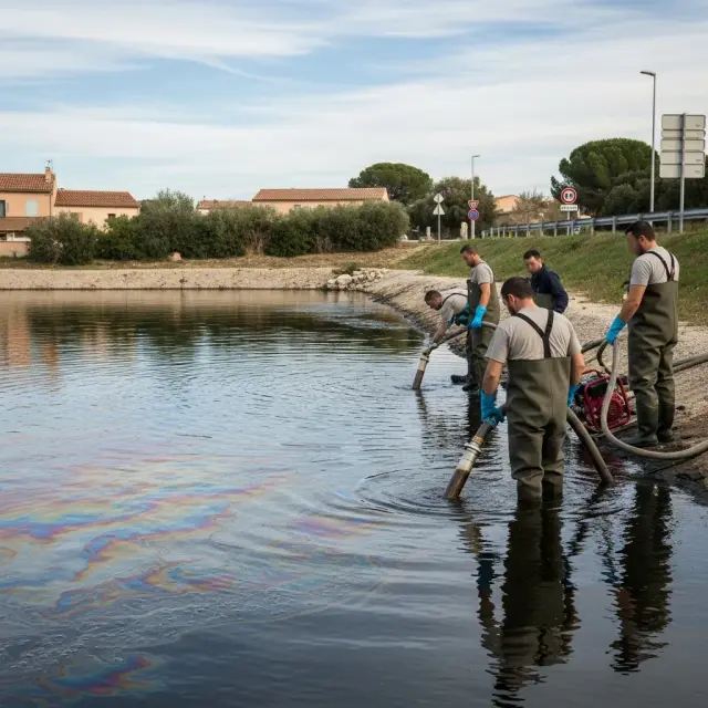 Brandstofvervuiling in waterbassin bij Aubagne, verantwoordelijke onderneming geïdentificeerd
