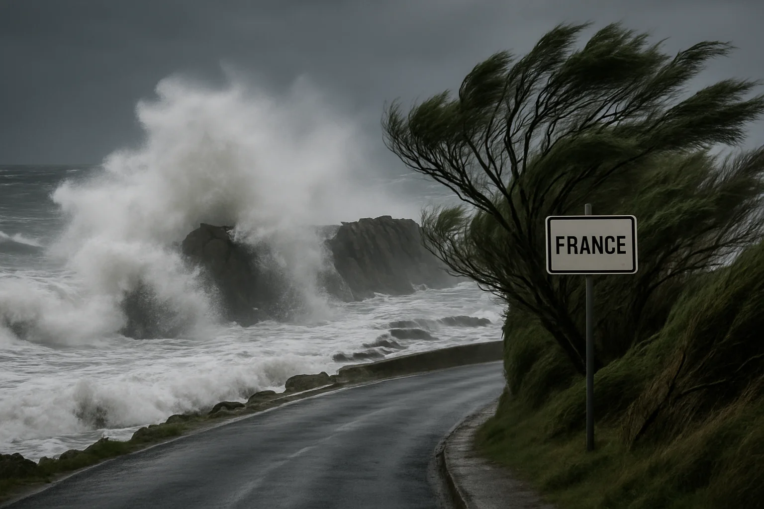 Storm Austen veroorzaakt zware wind en hoge golven aan westkust Frankrijk