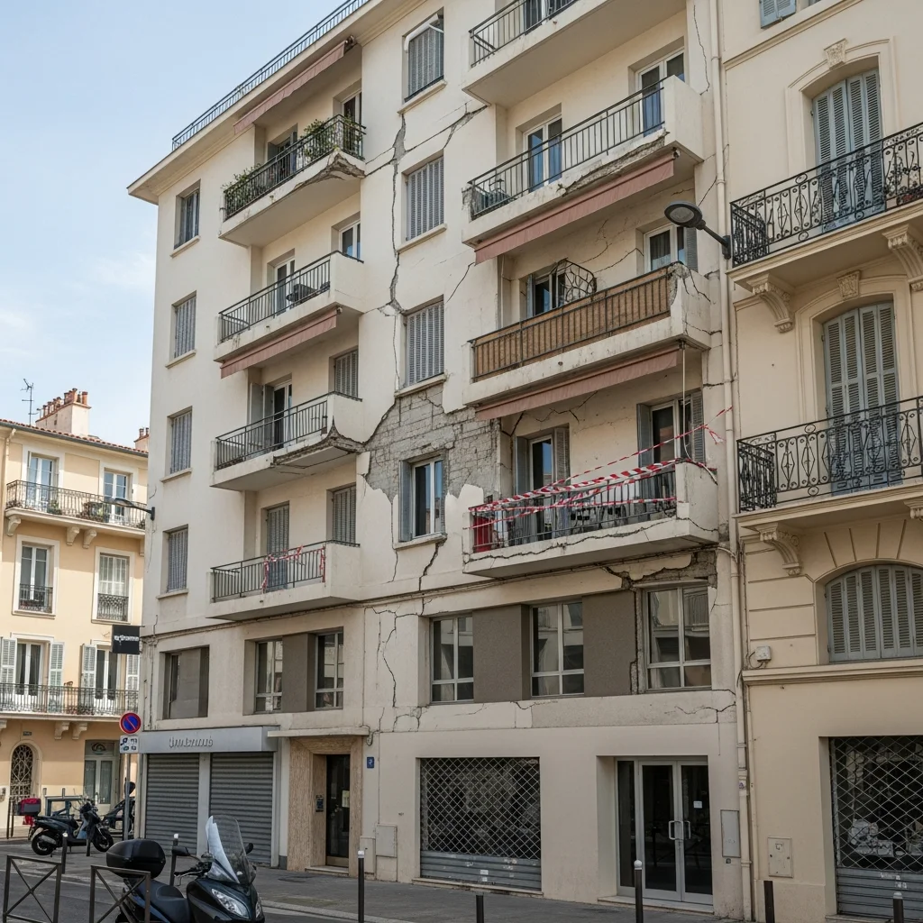 Risico op instorting leidt tot evacuatie van flatgebouw in Juan-les-Pins