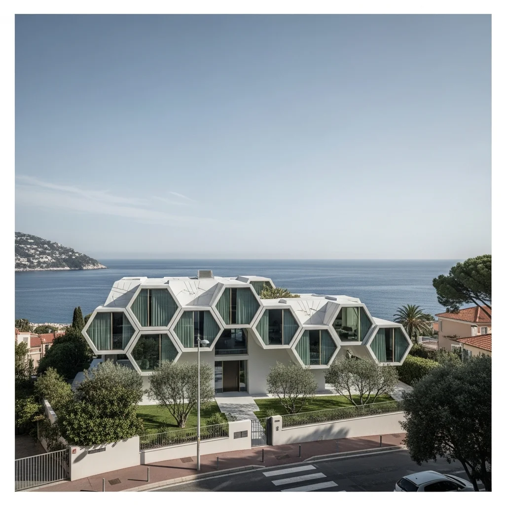 Futuristische villa met uitzicht op zee in Menton te koop gezet