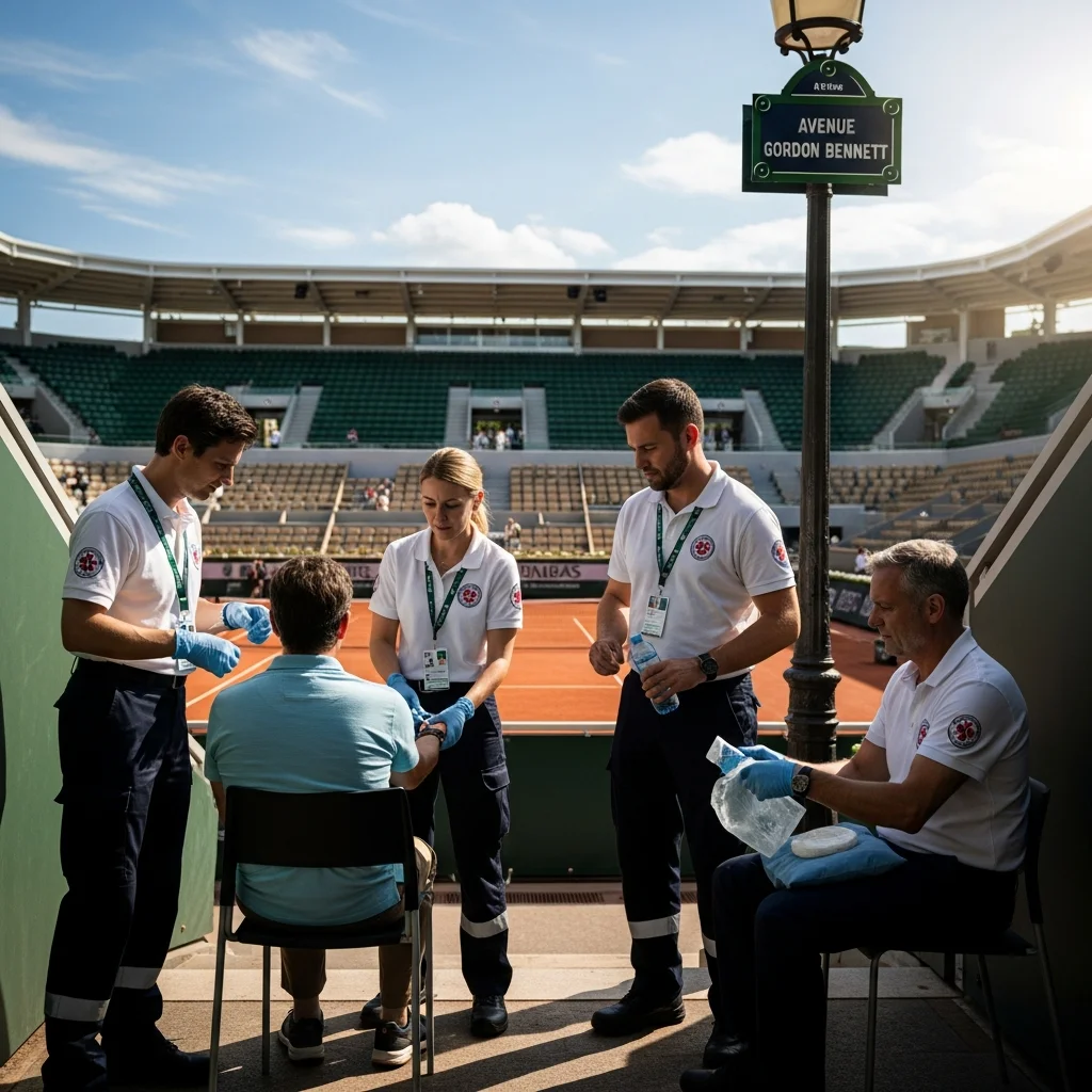 Recordaantal hulpverleningsacties bij Roland-Garros vanwege hitte