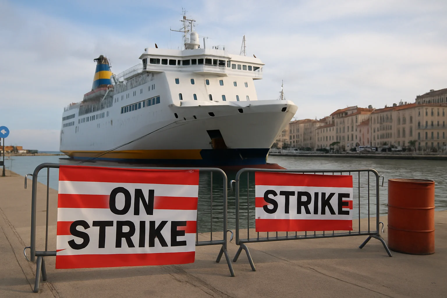 Afgelaste veerdiensten naar Corsica door blokkades en stakingen in Bastia en Marseille