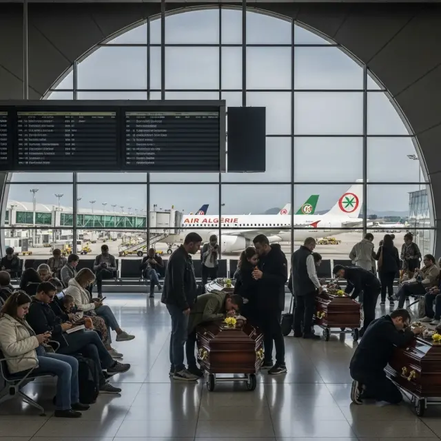 Vluchten geschrapt en families met kisten vast op luchthaven Nice door verstoring richting Algerije