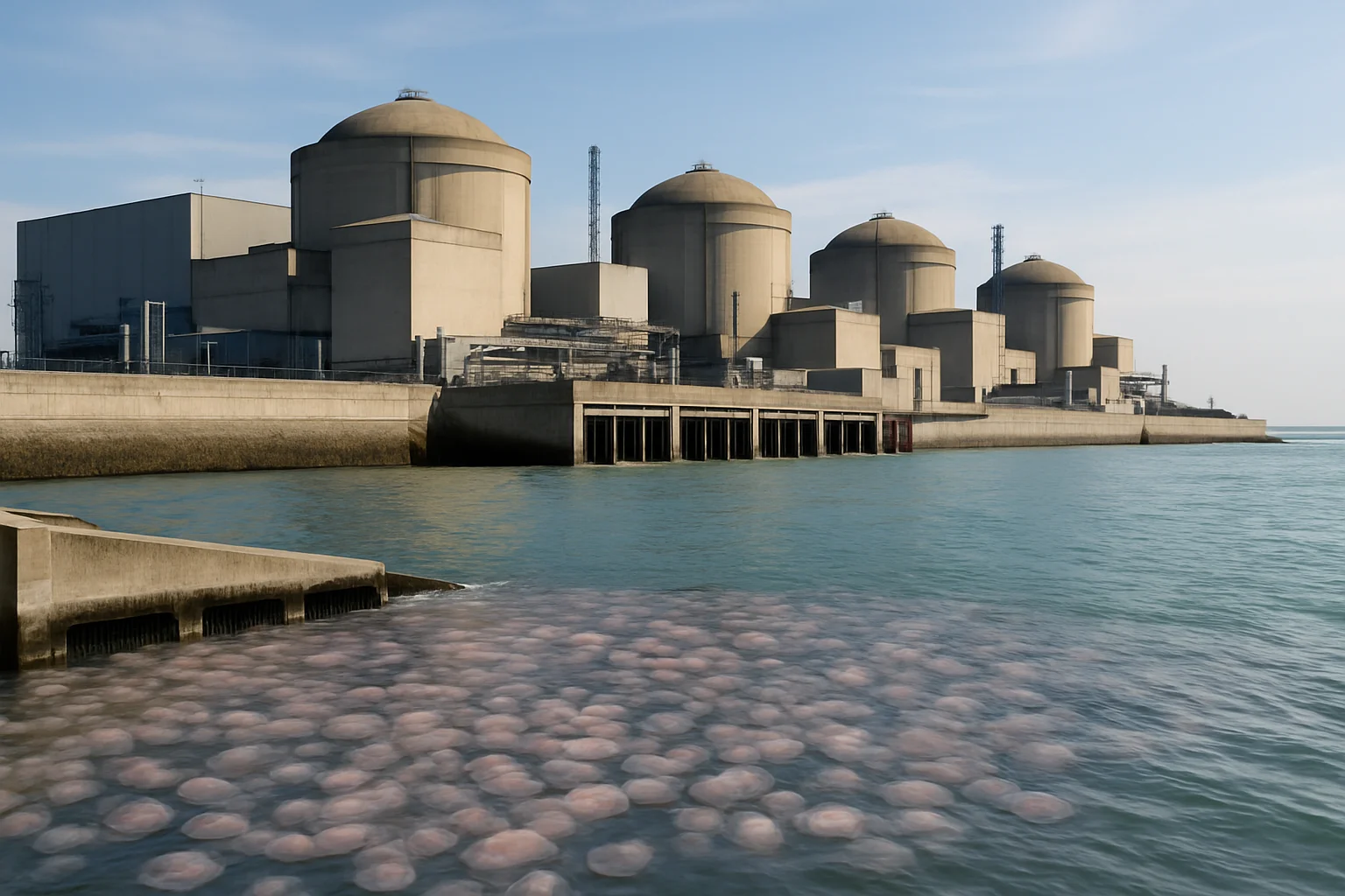 Productie kerncentrale Gravelines opnieuw verstoord door grote hoeveelheid kwallen