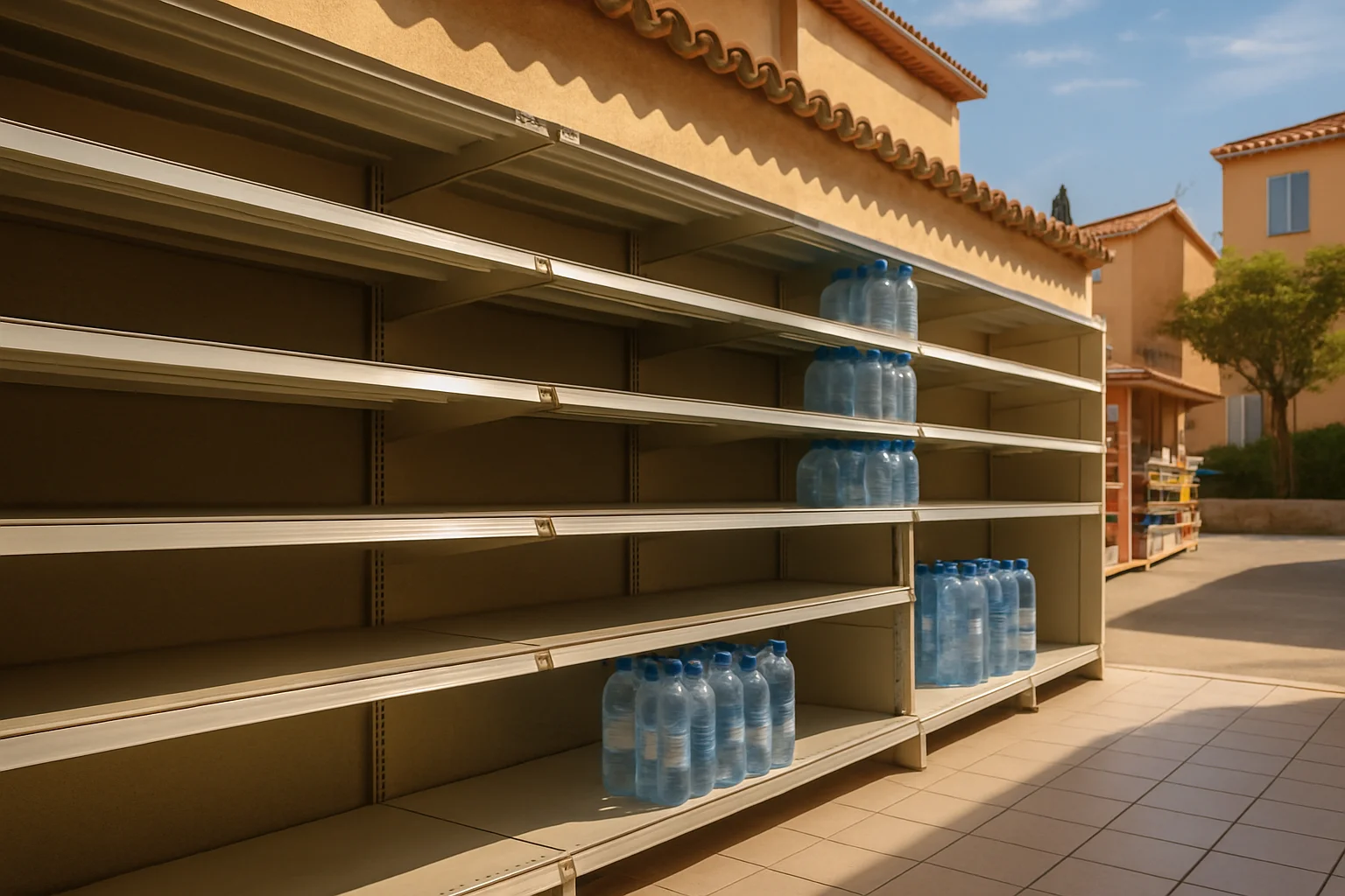 Beperkte beschikbaarheid mineraalwater in supermarkten aan Côte d’Azur door aanhoudende krapte