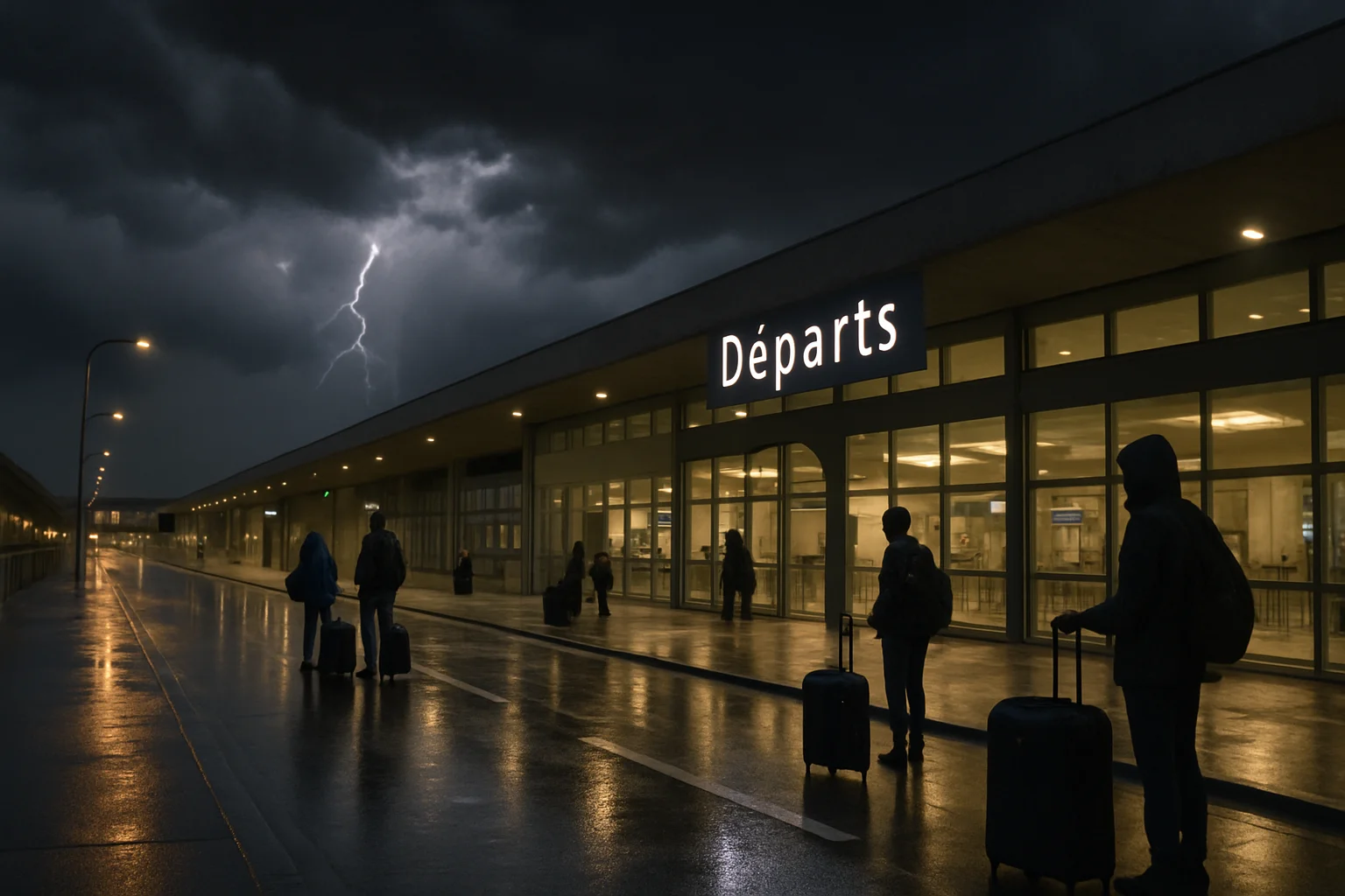 Onweders zorgen voor verstoringen op grote Franse luchthavens maandagavond