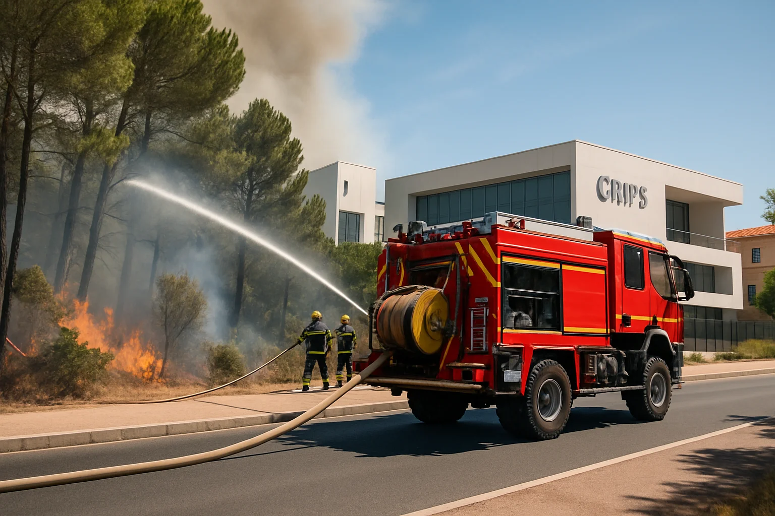 Bosbrand bij sportcentrum Creps de Boulouris in Saint-Raphaël snel onder controle gebracht