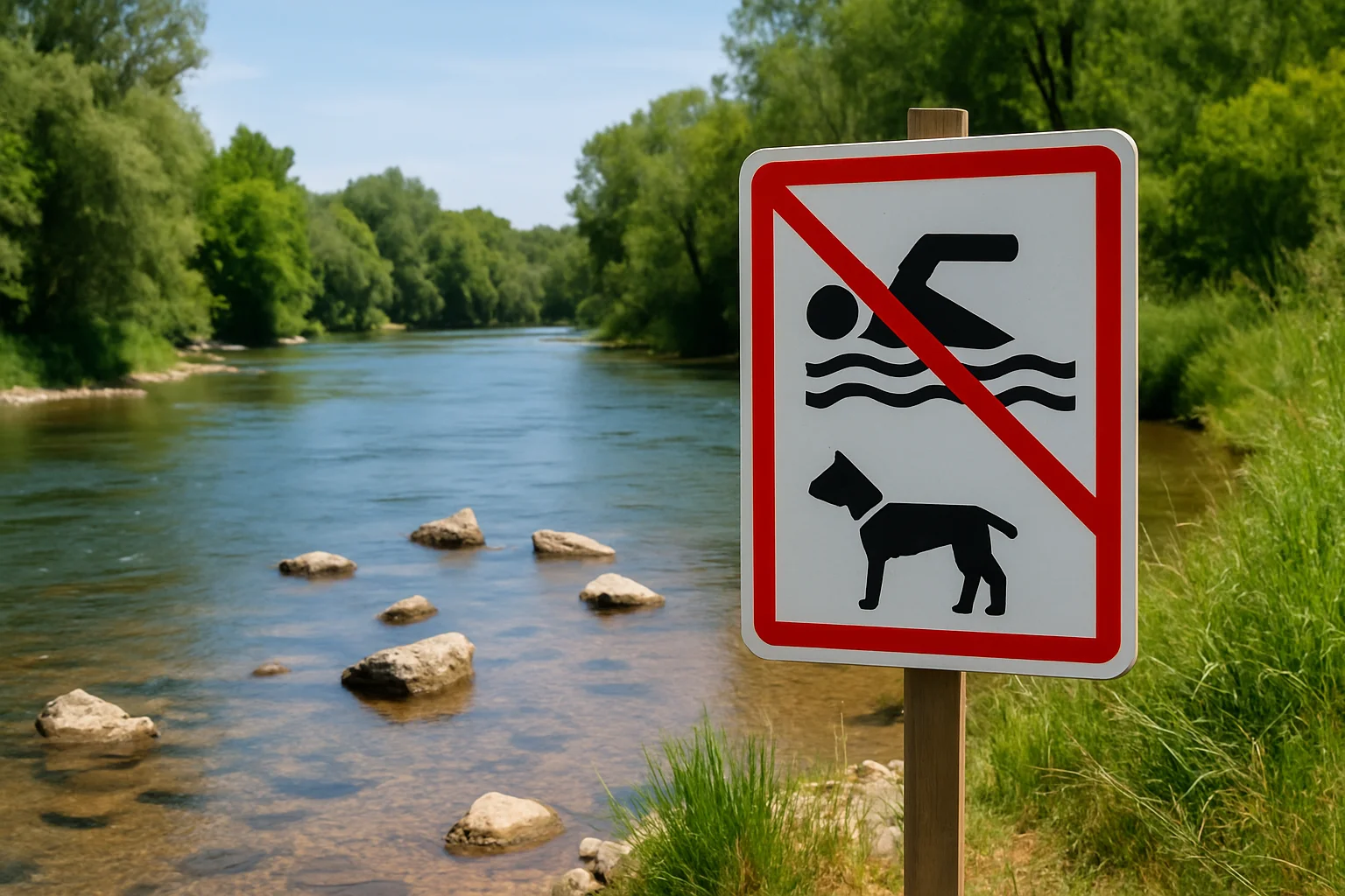 Alerte cyanobacteriën bij rivier de Aveyron: beperkte gevolgen op enkele plekken, extra waarschuwing strand Cazals