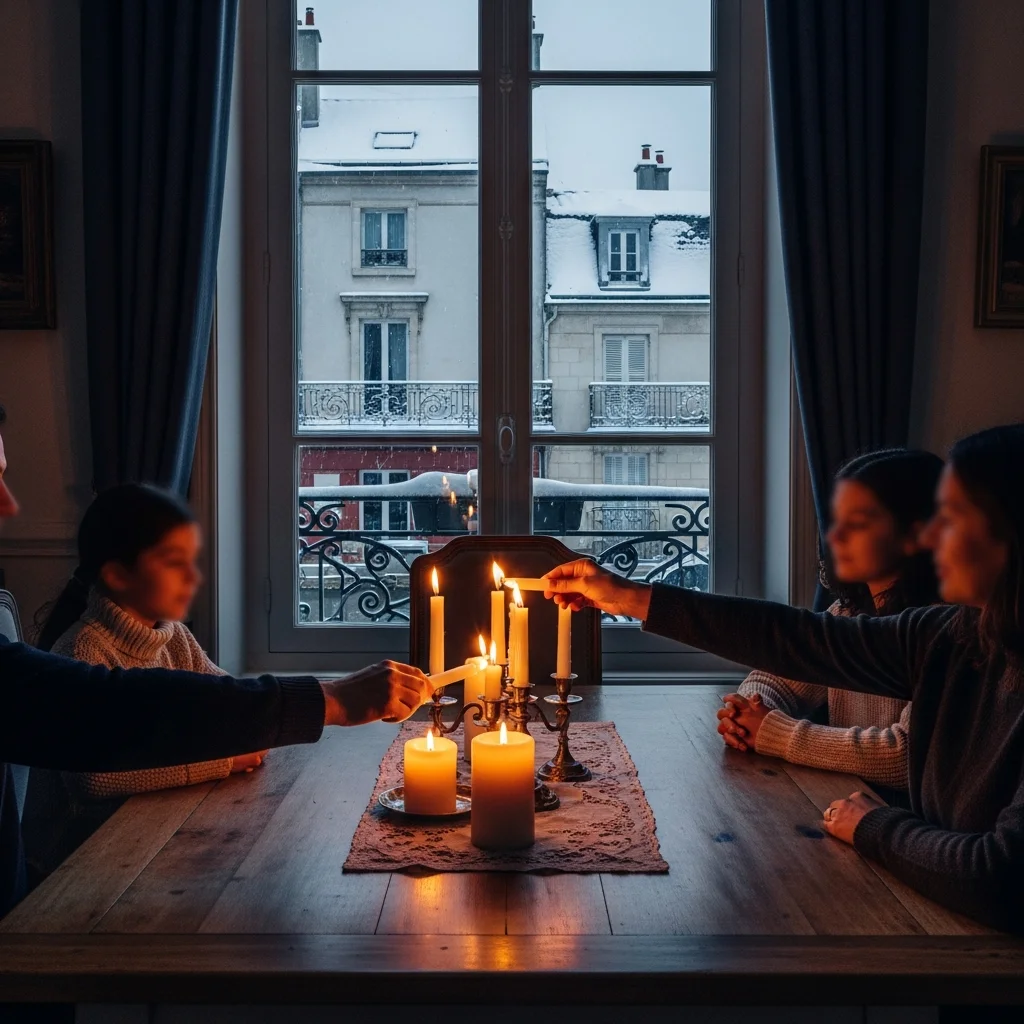 Het kaarsaansteekritueel in Franse huizen: winterse rust en samen zijn