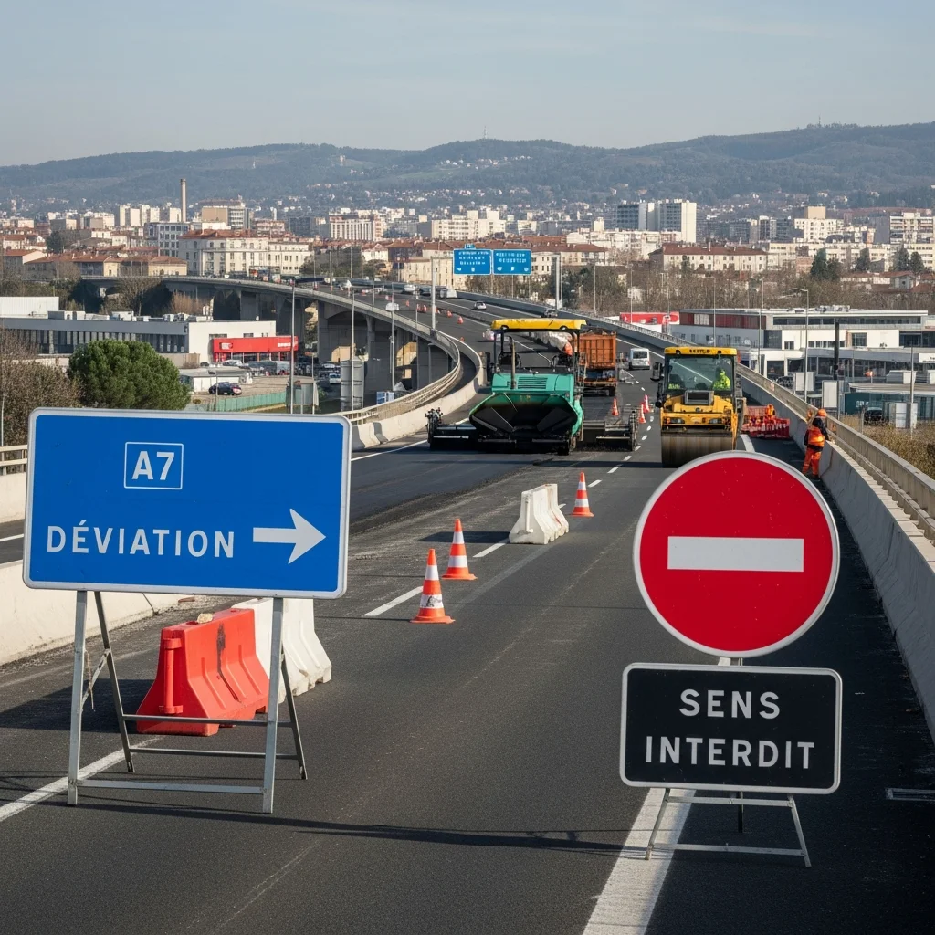 Langdurige afsluiting A7 bij Lyon in mei en juni: grote impact op dagelijks verkeer