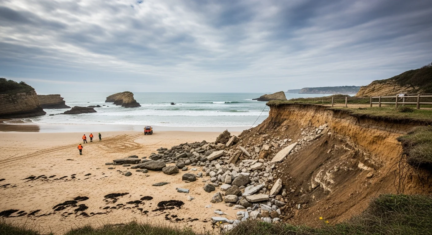 Laatste ontwikkelingen na fatale klifinstorting bij Biarritz: zoektocht voortgezet, risico op verdere erosie
