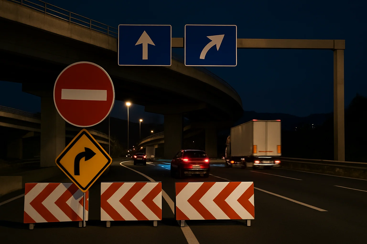 Nachtelijke afsluitingen op de A8 bij Nice en Villeneuve-Loubet deze week