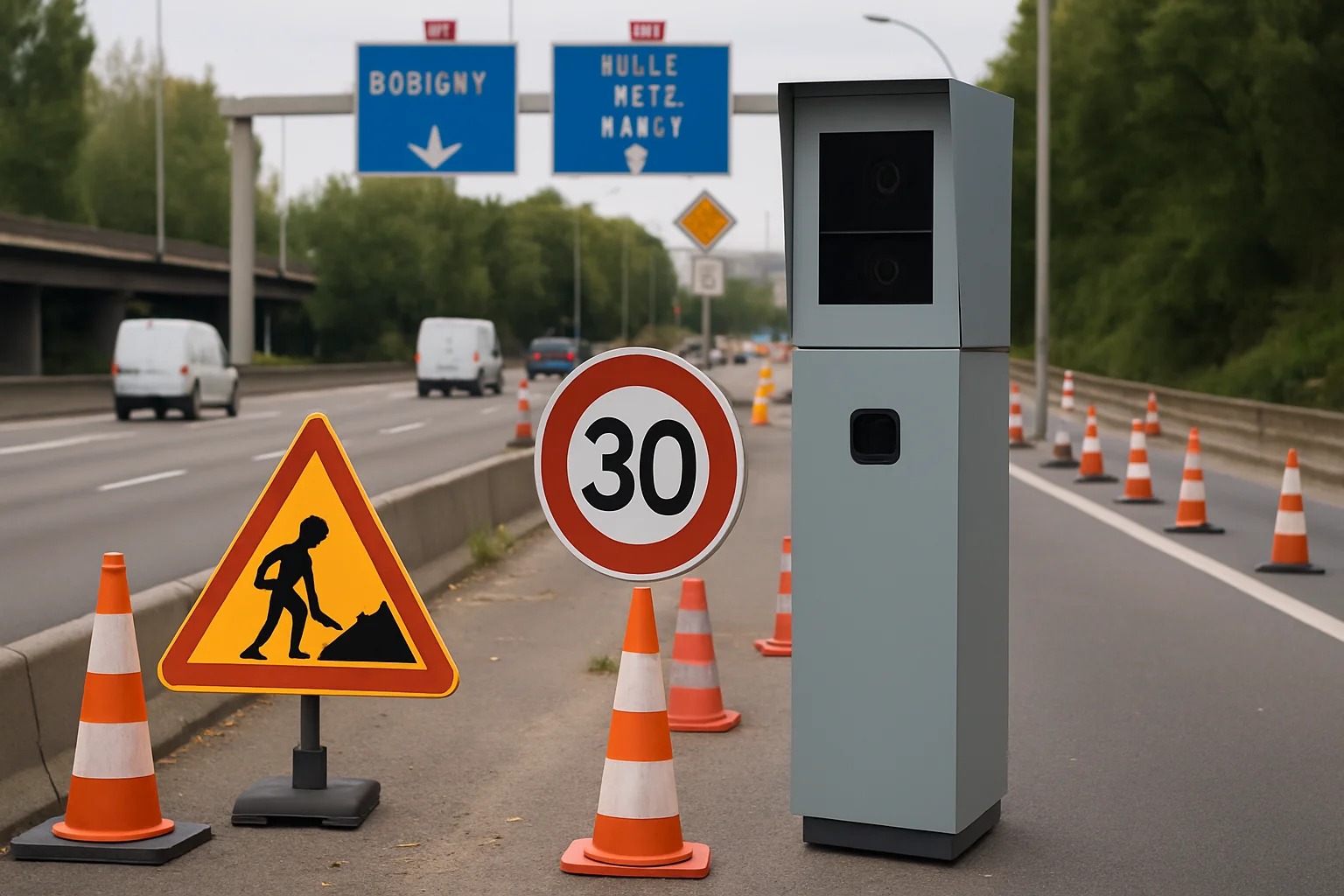 Nieuwe snelheidscontrole van 30 km/u op Parijse ringweg bij Porte de Montreuil