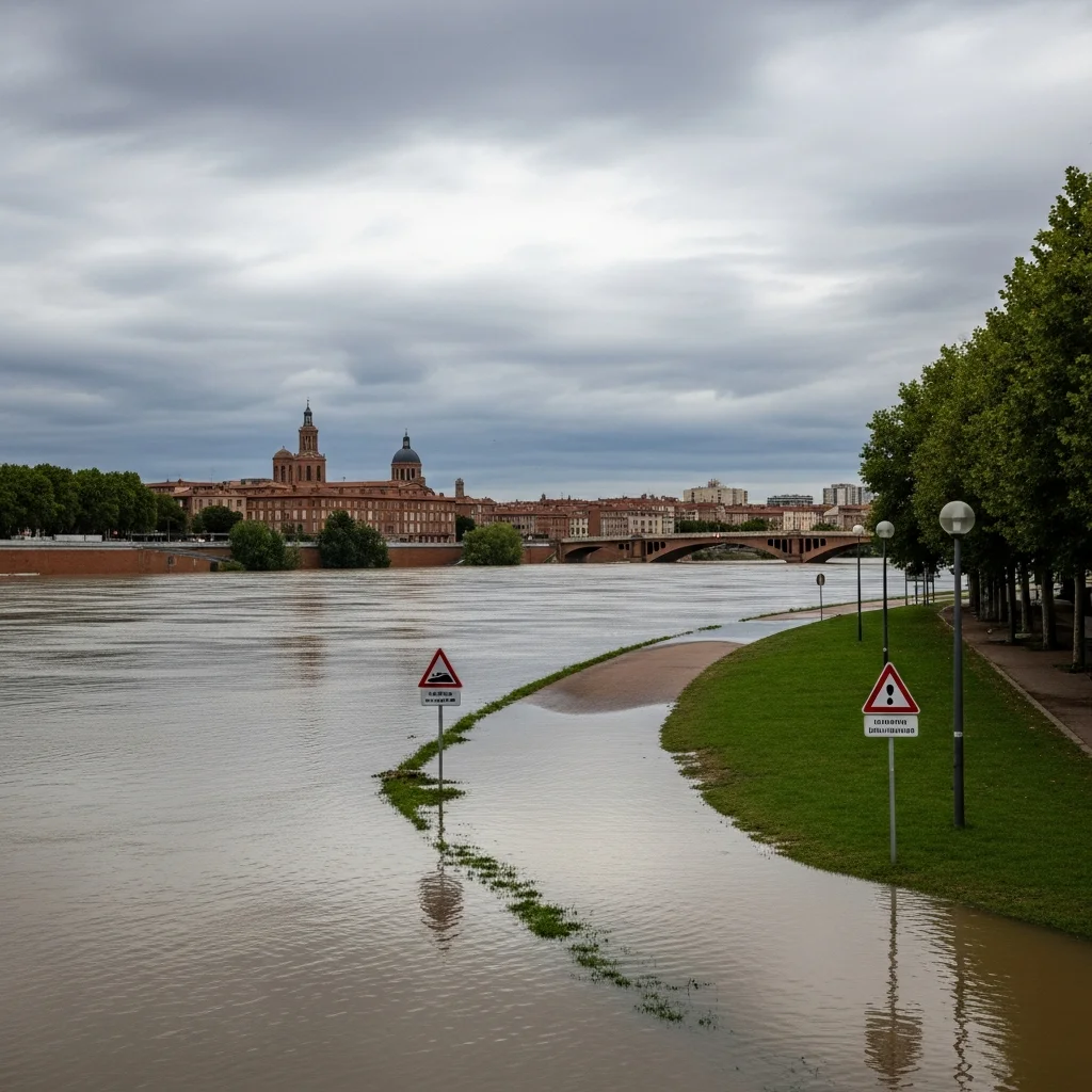 Dreiging van overstromingen in Haute-Garonne na zware regenval