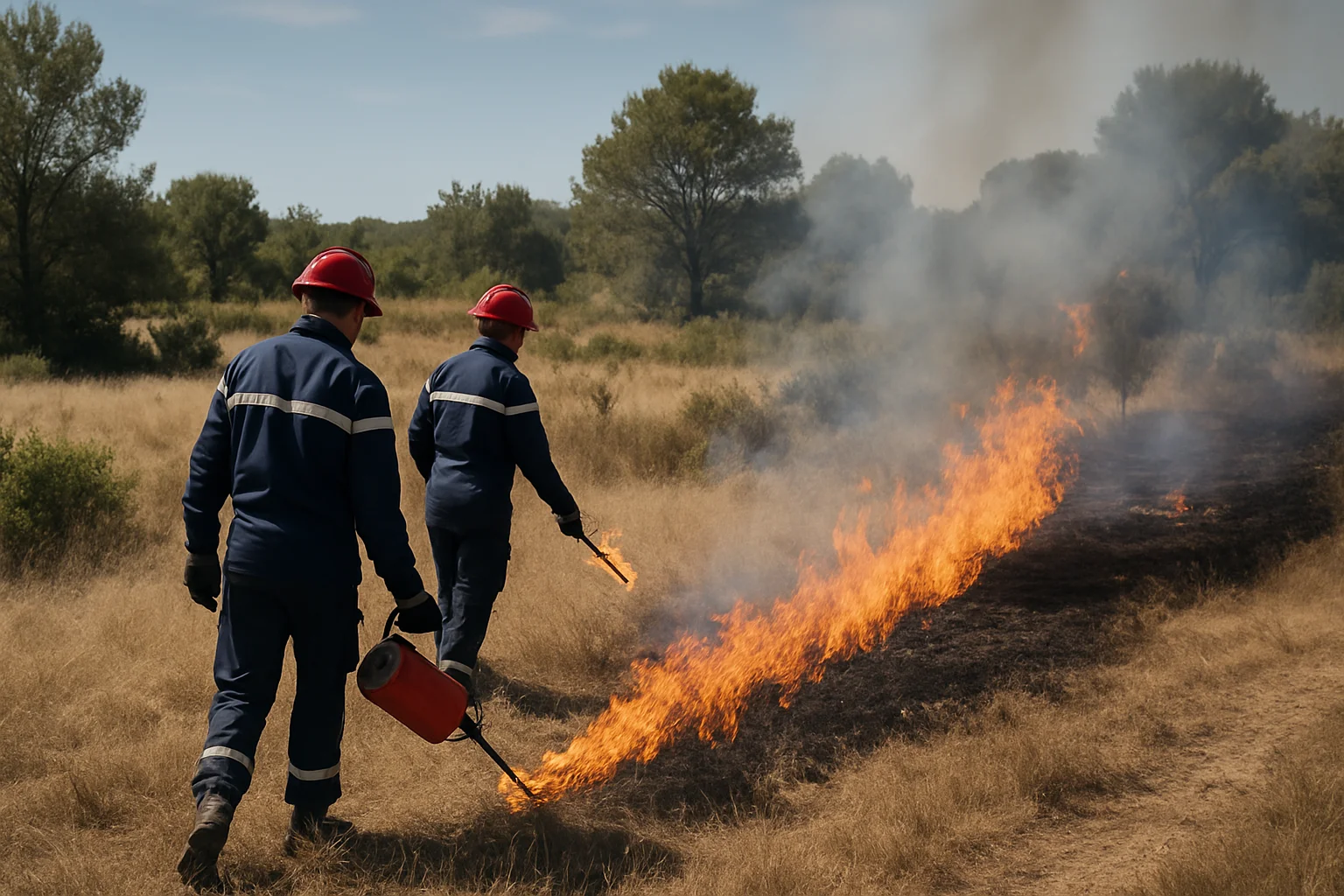 Franse brandweer gebruikt specialistische technieken bij bestrijding bosbranden