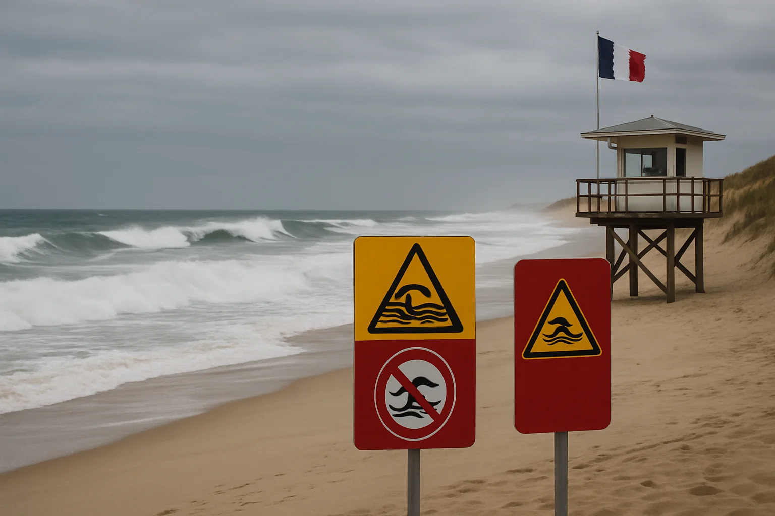 Maximale waarschuwing voor gevaarlijke baïne-stromingen langs Atlantische kust op 31 augustus