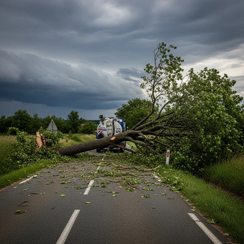 Dodelijk slachtoffer door omgevallen boom tijdens storm Nils in Tarn-et-Garonne