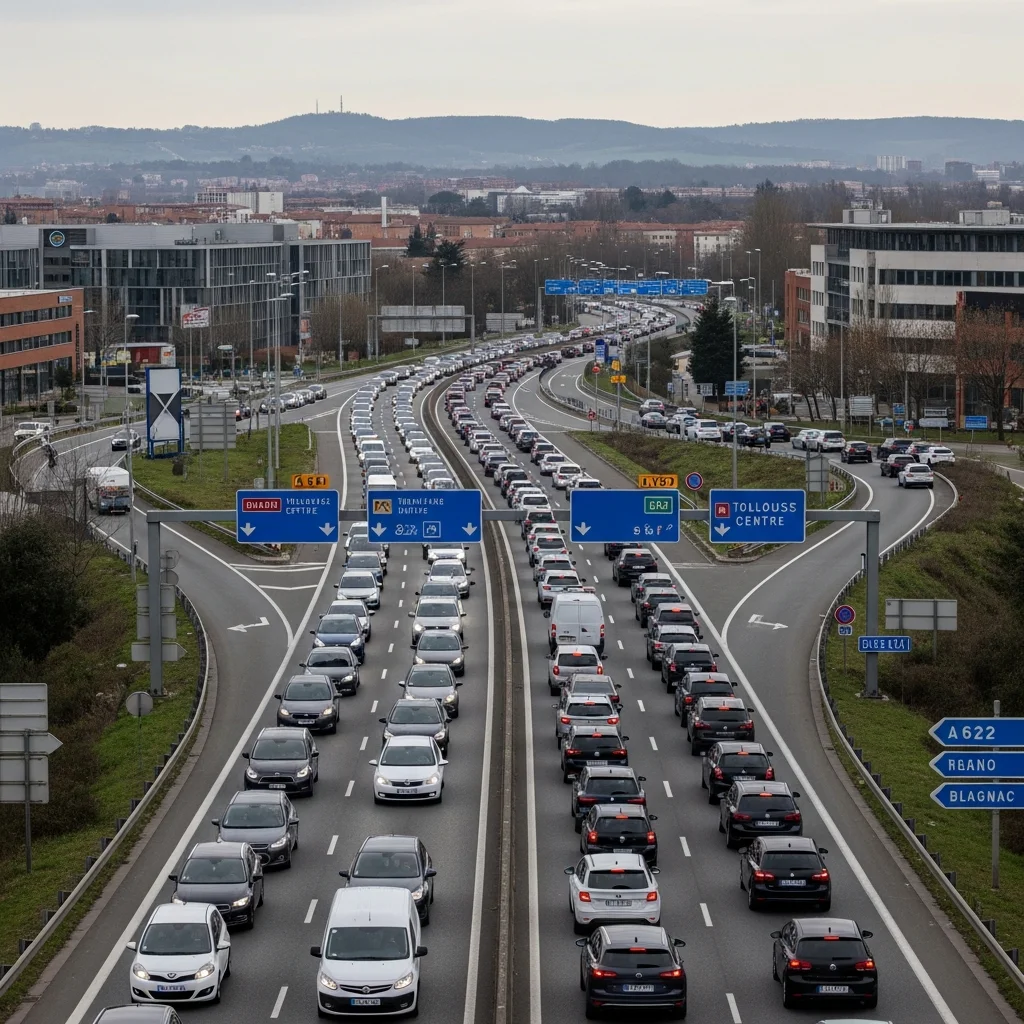 Ochtendspits rond Toulouse zorgt voor meer dan 20 kilometer aan files op 21 mei