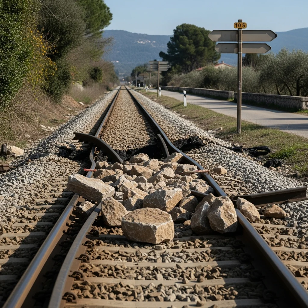 Treinverbinding ‘Train des Pignes’ tussen Nice en Digne-les-Bains per direct onderbroken door aardverschuiving