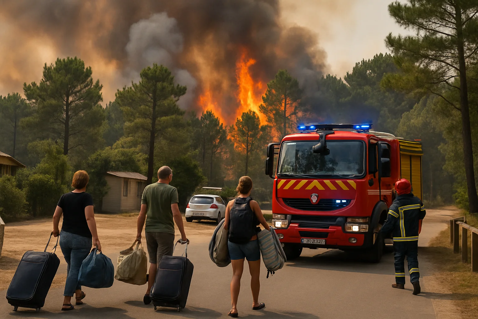 Duizenden geëvacueerd wegens bosbranden in West-Frankrijk