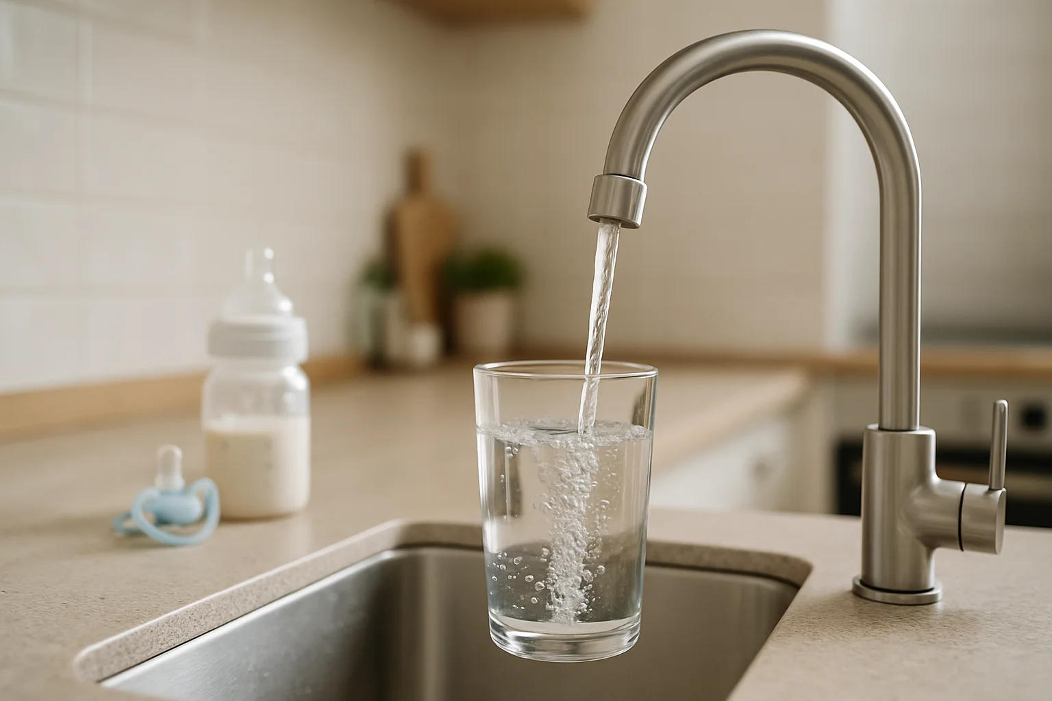Kraanwater soms ongeschikt voor jonge kinderen bij lokale vervuiling of droogte