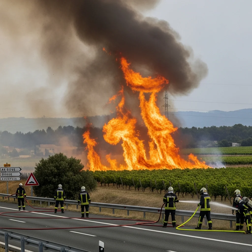Grote brand snel onder controle bij A9 in Pyrénées-Orientales