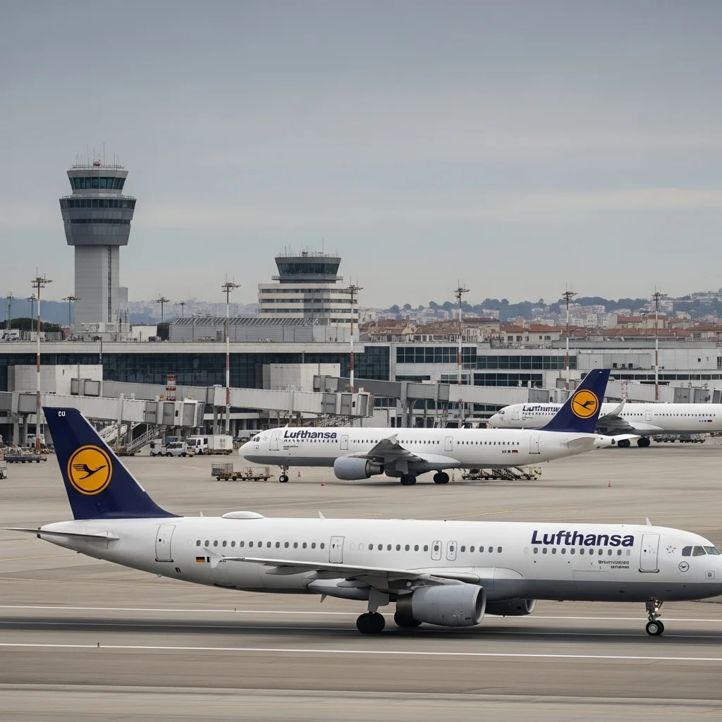 Meerdere Lufthansa‑vluchten geannuleerd op luchthaven Nice door staking