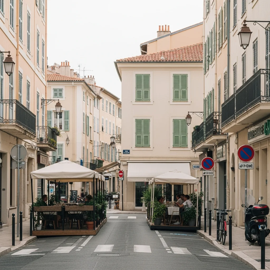 Antibes start proef met parkeerplaatsen als restaurantterrassen