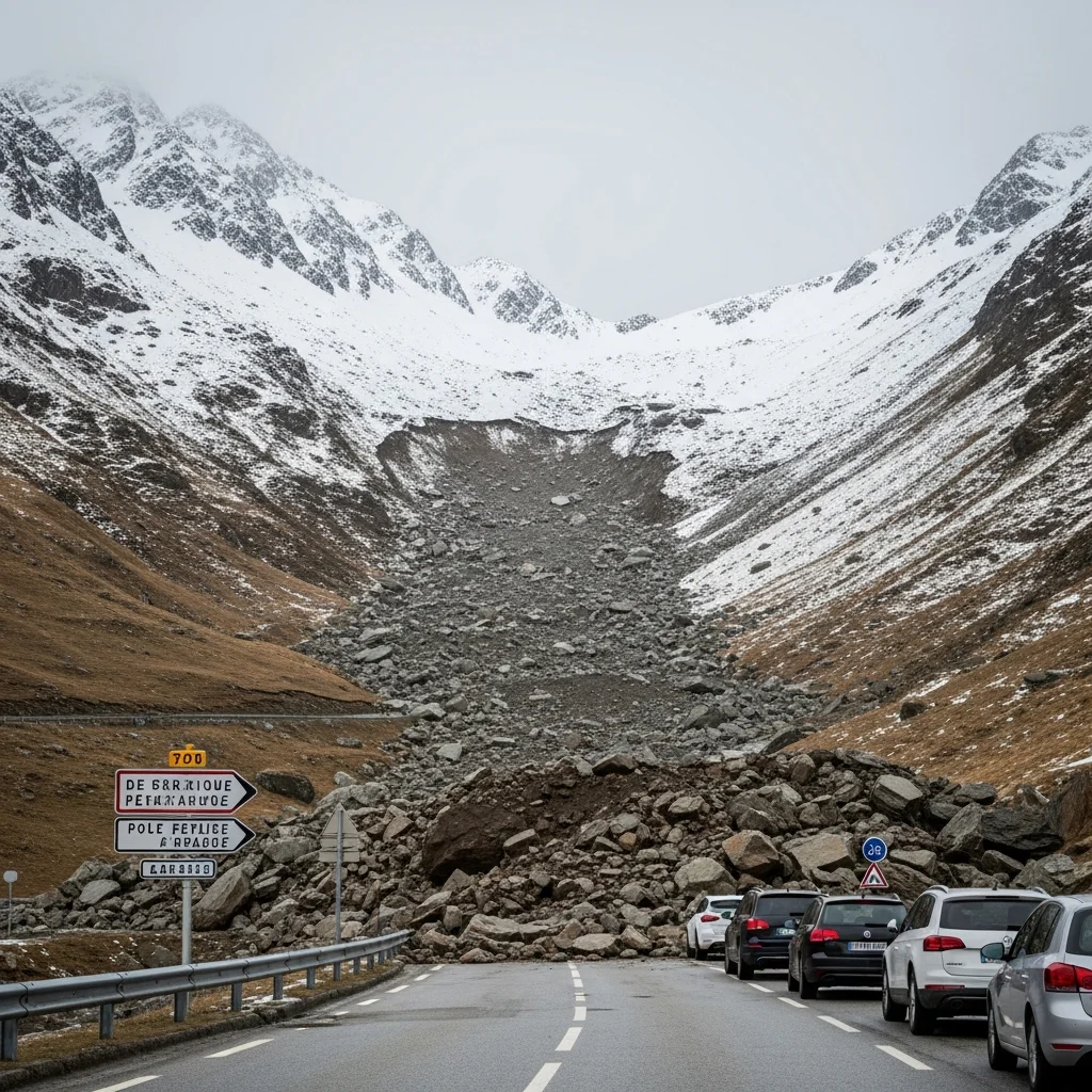 Massale aardverschuiving houdt vallei Pyrénées maandenlang afgesloten van RN20
