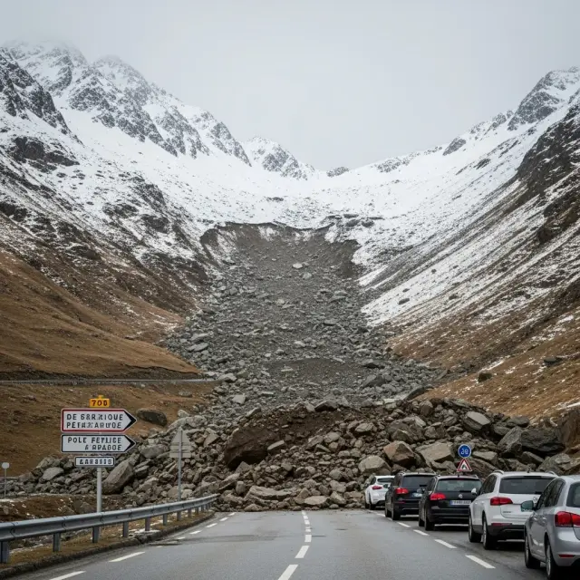 Massale aardverschuiving houdt vallei Pyrénées maandenlang afgesloten van RN20