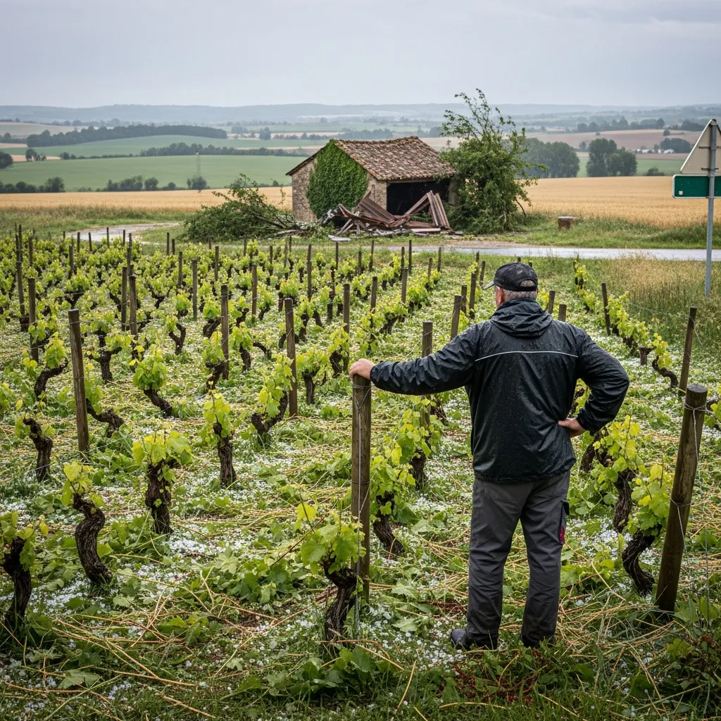 Zware hagelbuien veroorzaken grote schade aan landbouw in Gers
