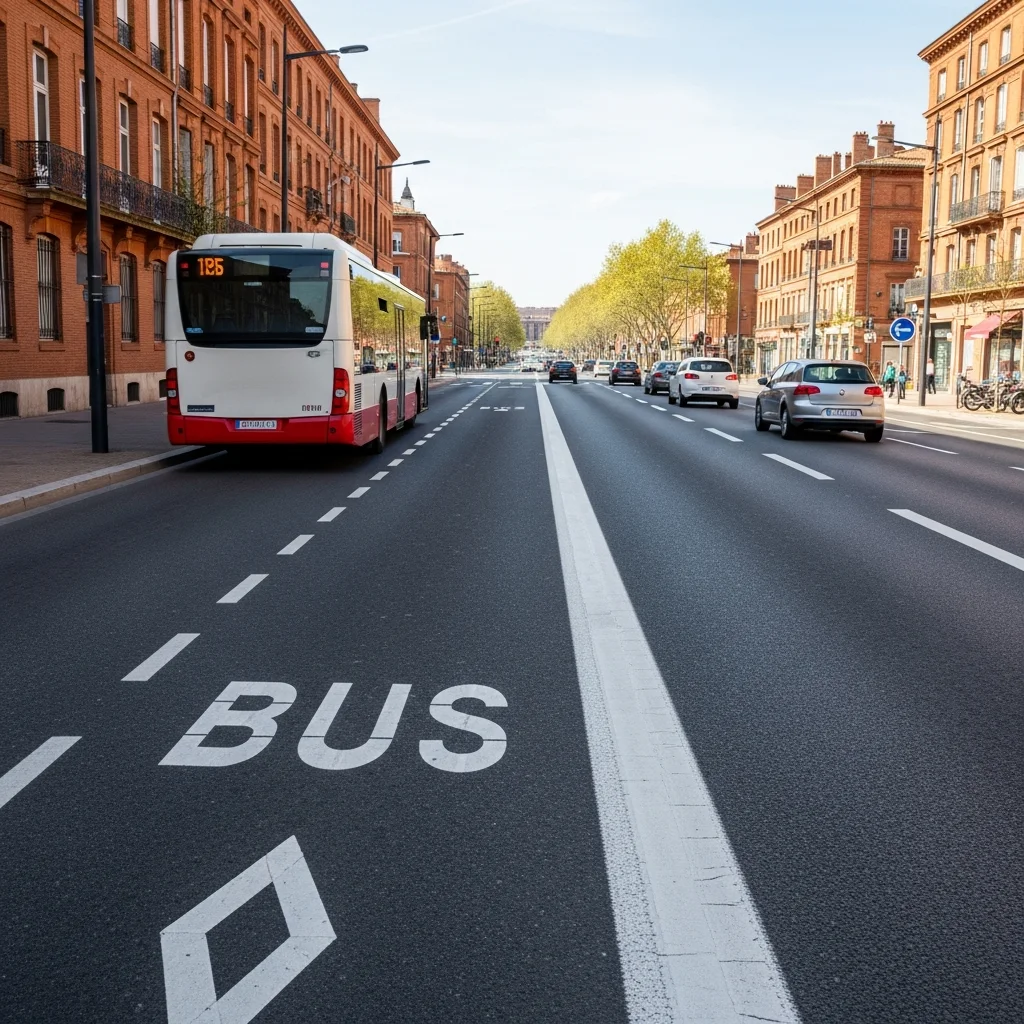 Strikte handhaving op busbanen in Toulouse: boete bij onjuist gebruik