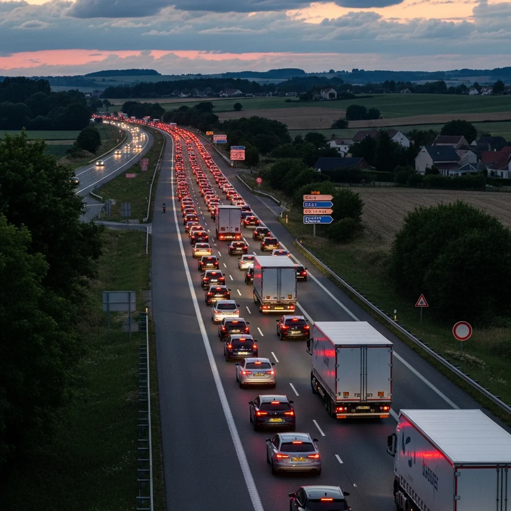 Vertragingen en files op A61 en A64 tijdens druk Paasweekend in Zuid-Frankrijk