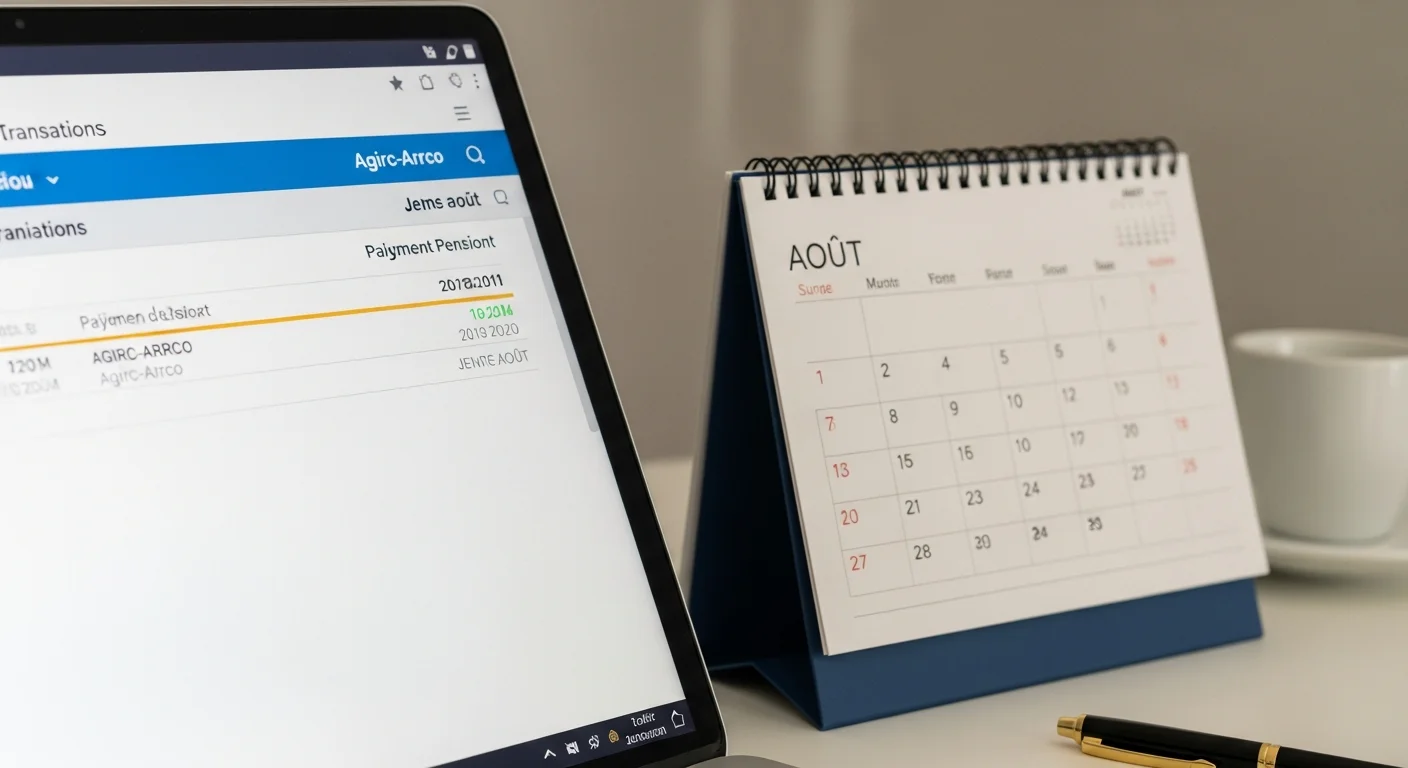 Agirc-Arrco-pensioen augustus 2026 enkele dagen later uitbetaald